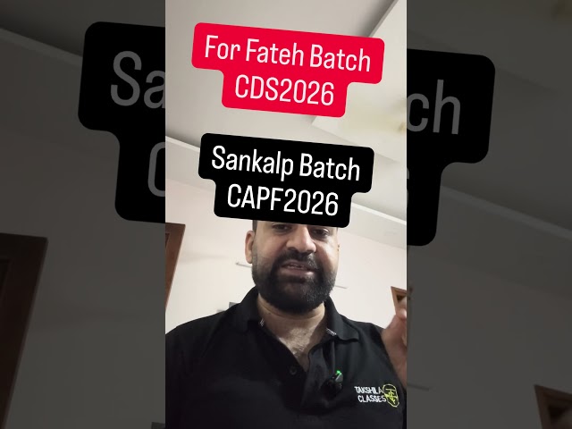 कोड DIWALI50 का इस्तेमाल करें और CDS2026 और CAPF 2026 बैच पर 50% की छूट पाएँ | #cds2026 #takshila...