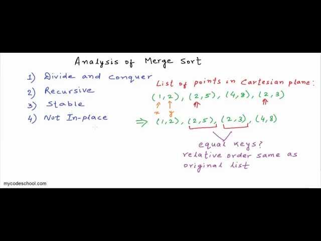 Analysis of Merge sort algorithm