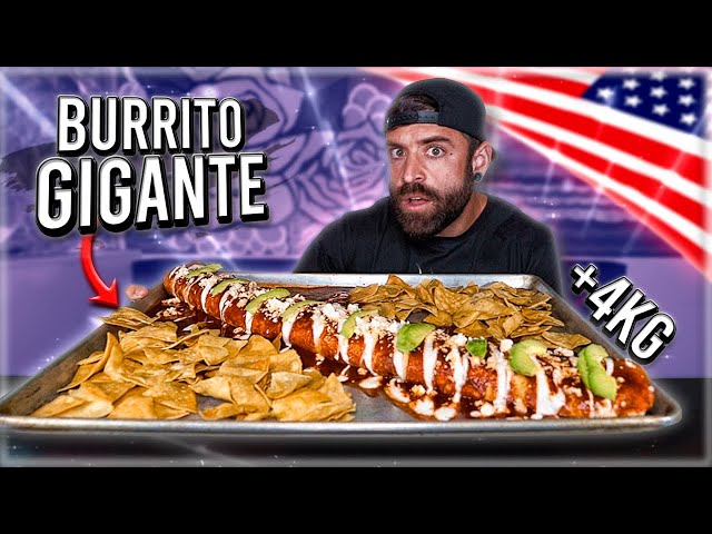 GIANT BURRITO of + 4KG in 5 MINUTES in the USA 🌯 * WILL I BE ABLE TO BREAK THE RECORD? *