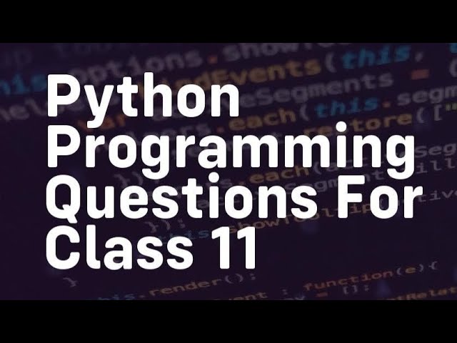 Python programming questions and answers for class 11 🖥 #pythonprogramming #class 11