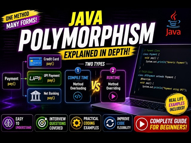 Java Polymorphism Made Easy | Runtime vs Compile-Time with Real Examples & Interview Questions