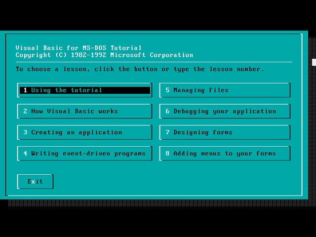 Microsoft Visual Basic for MS-DOS Demo - 1992/08