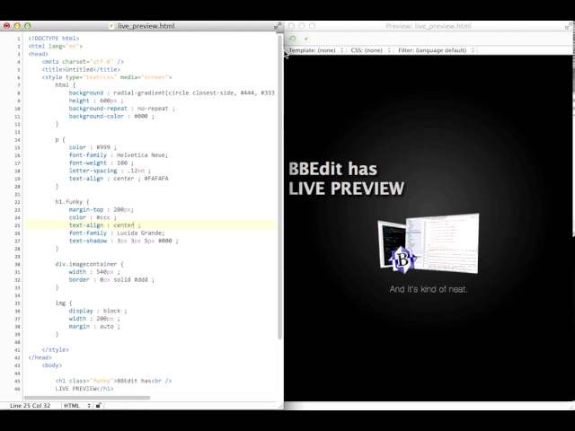 BBEdit Live Preview