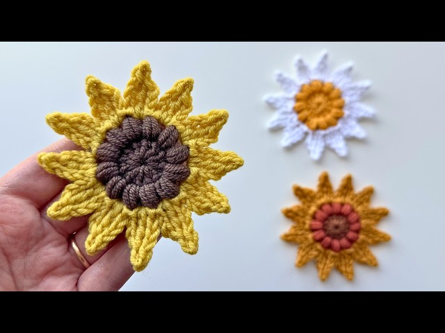 How to Crochet a Sunflower 🌻 Beginner Tutorial