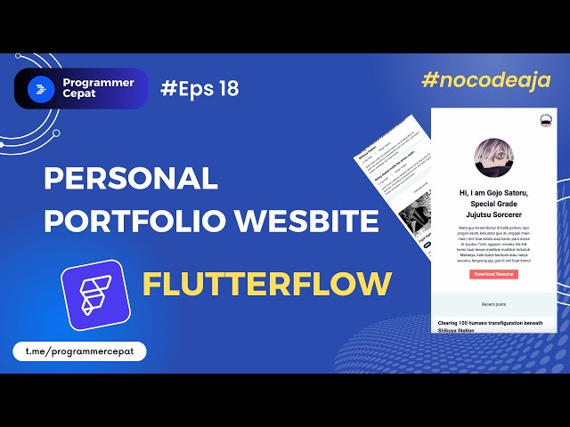 Membuat Personal Web Portofolio | Tutorial FlutterFlow No Code Bahasa Indonesia Eps #18