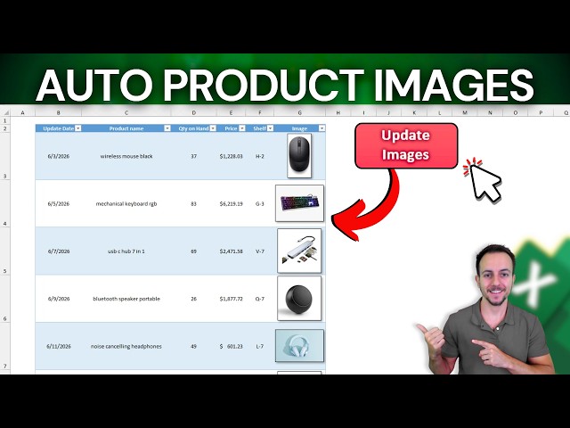 Add Product Images Automatically in Excel Inventory Using VBA | How to