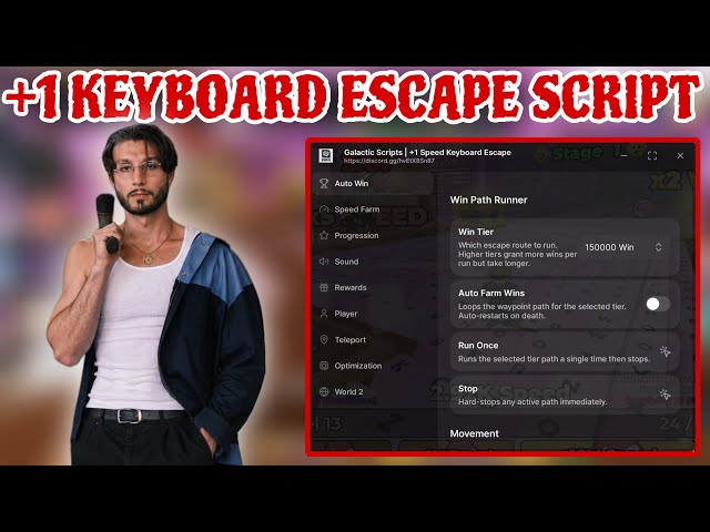 +1 Speed Keyboard Escape Script - NO KEY | Auto Win Farm (100% WORKING), Unlock Gamepasses & More! 🎤