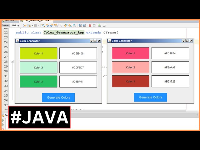 Java Project Tutorial - How to Create Color Generator Project In Java Netbeans With Source Code
