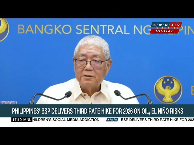BSP delivers third rate hike for 2026 on oil, El Niño risks | ANC