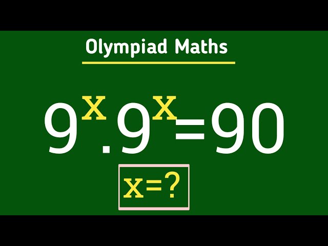 Germany math Olympiad question|| can you solve exponential problem|| find x=? ||