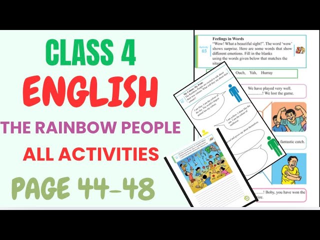 Class 4 English | The Rainbow People | 5 Activities | Unit 2 | Voices in Unison