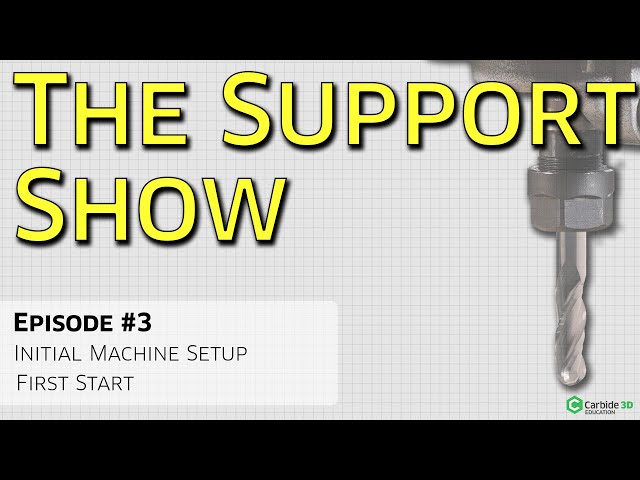 The Support Show Ep. #3 - Initial Machine Setup + First Start