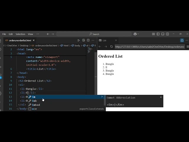 HTML Lists for Beginners: Ordered vs Unordered | Easy HTML Tutorial