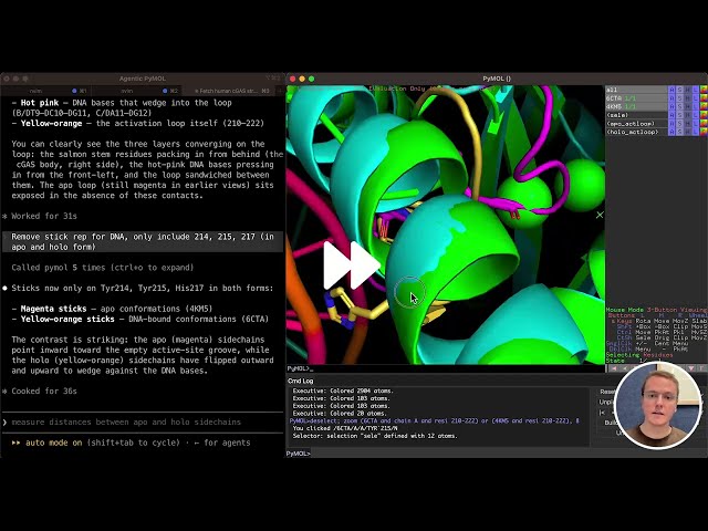 Agentic PyMOL demo