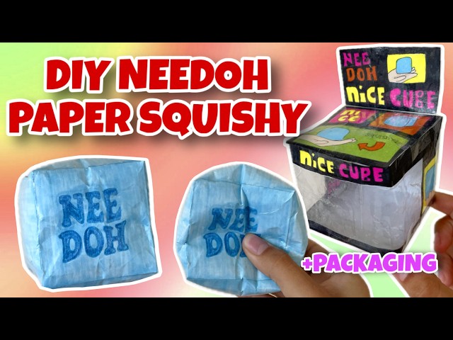 DIY Needoh Paper Squishy + PACKAGING!