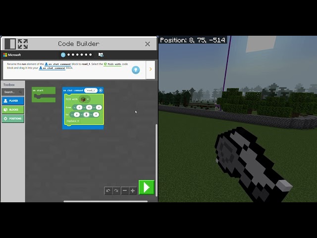 Minecraft Education block coding