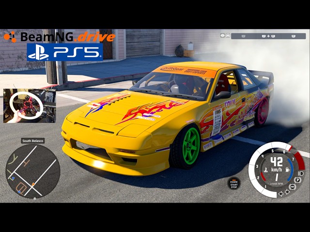 BeamNG.Drive PS5 - How To BUILD A Drift Car In FREEROAM w/Traffic!