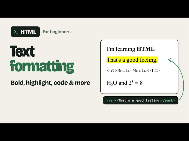 Text Formatting Tags in HTML with Examples