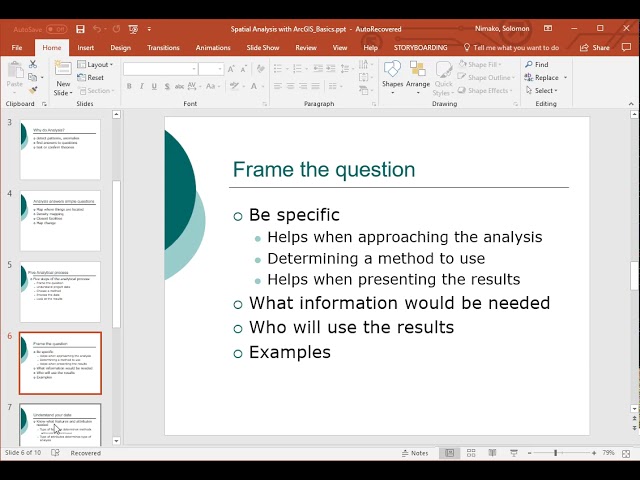 Spatial Analysis Basics