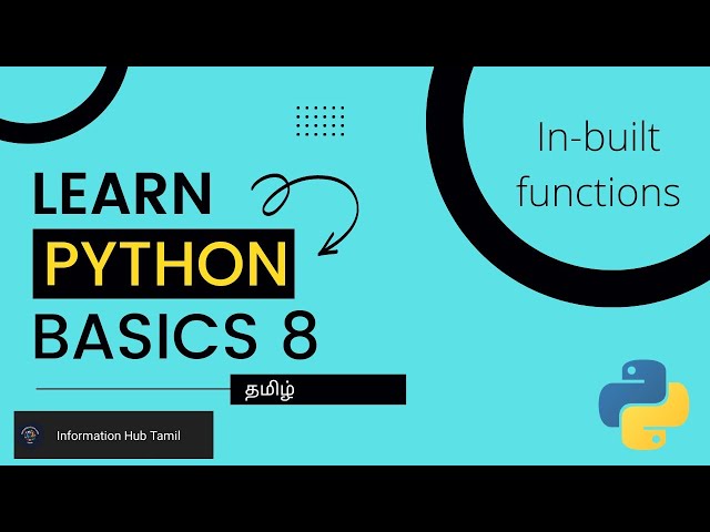 Python Basics 8 | Build In Functions | Sorting | Len | Range | Tamil