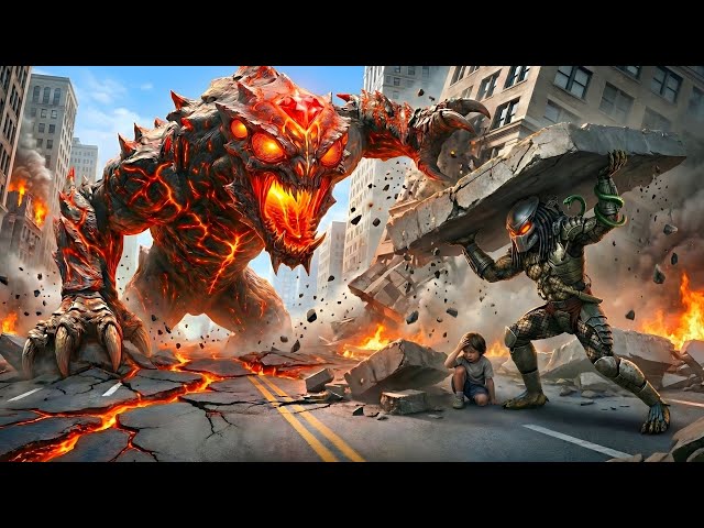 PREDATOR vs EARTHSHATTER COLOSSUS | AI Monster Movie | Epic Earthquake Battle |  PREDATOR MOVIE