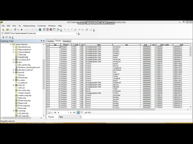 Working with ArcCatalog Tutorial