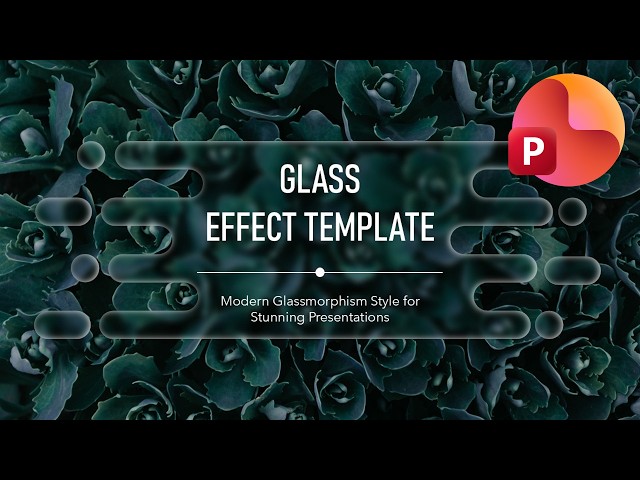 Glass Effect PowerPoint Template | Title Slide