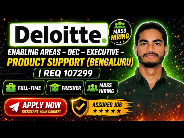 Deloitte Hiring 2026 | Product Support Engineer | Python, SQL, REST API | Bangalore | Freshers Apply