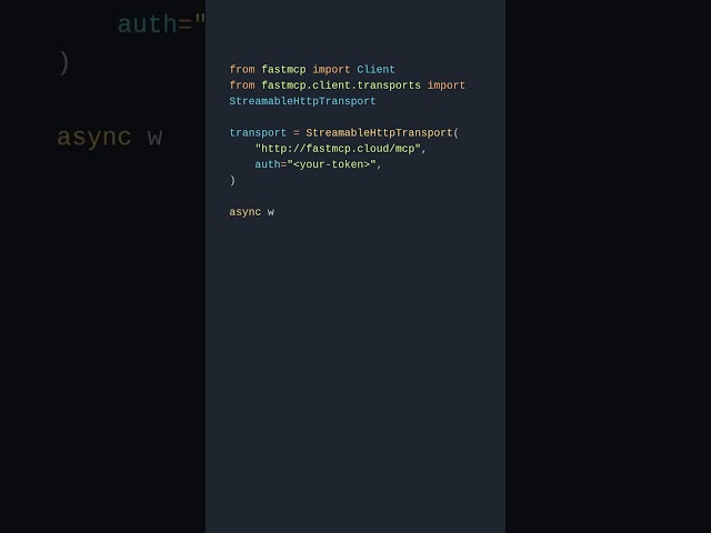 Bearer Authentication Methods in FastMCP Clients - Part 2/4