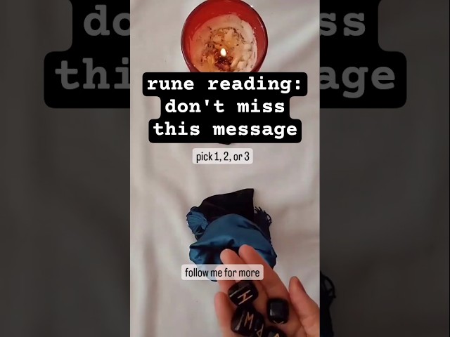 RUNE READING: DON'T MISS THIS MESSAGE 🔮 PICK 1, 2, OR 3 (OR ALL 3) #runereadings #runecasting