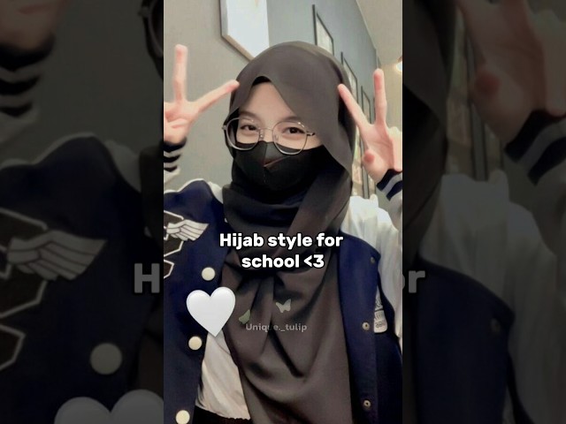 Hijab style for school❣️||#hijab #hijabi #hijabtutorial #islam #islamic#recommended #trendingshorts