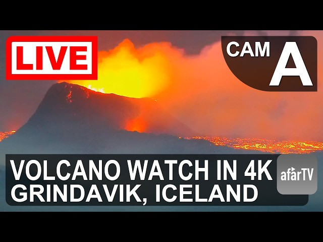 🔴 Live Now: 24/7 Iceland Volcano Watch in 4K Ultra HD (Cam A)