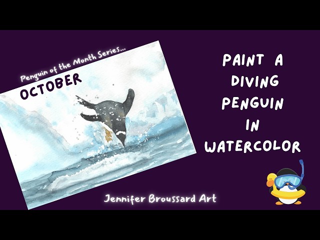 October POM Watercolor Painting Tutorial