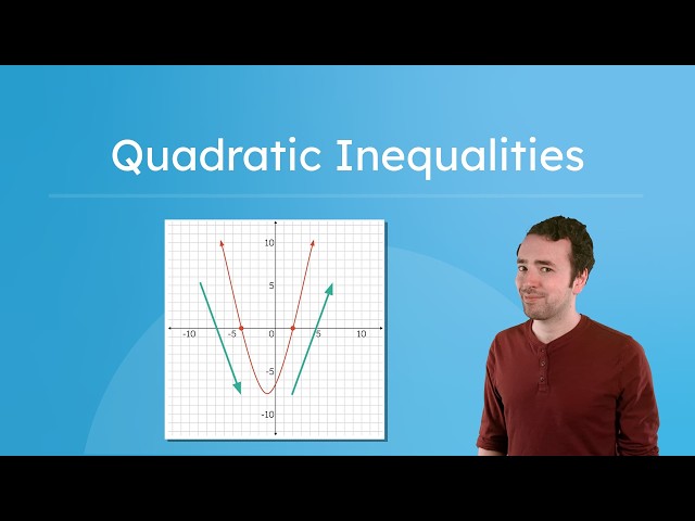 Quadratic Inequalities – Solving and Expressing Solution Sets