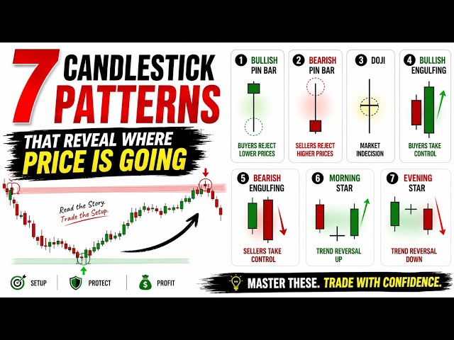 7 Candlestick Patterns That Reveal Where Price Is Going