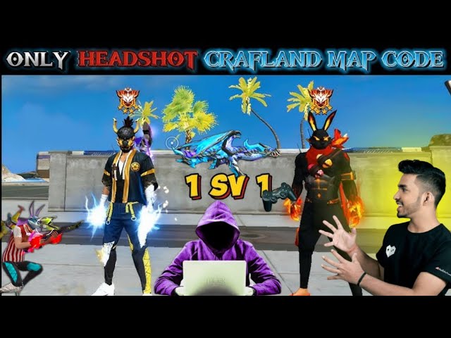 100% Auto Headshot New Brazilian 4v4 Craftland Map Code 😱 | Secret Brazilian Headshot Map Code#ff