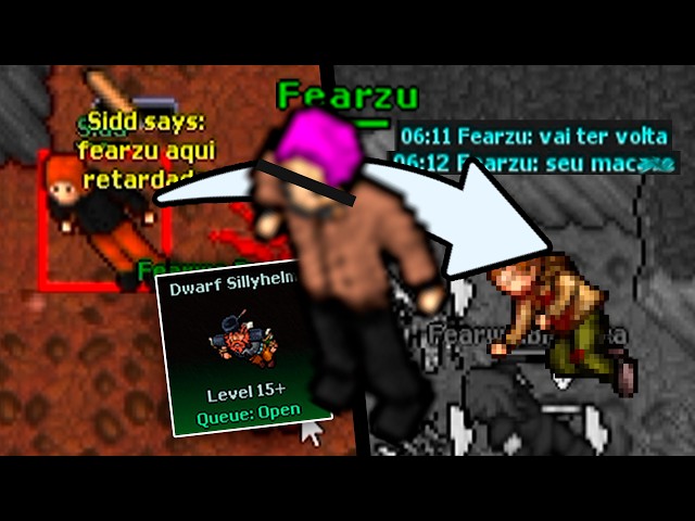 SOLOING a TOXIC Streamer and Doing the FIRST DUNGEON in Tibia 7.4 (Exordion)