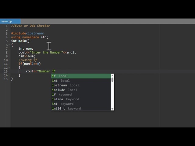 Code of check the number is even or odd | using  if-else |C++ 