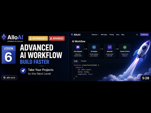 AlloAI Tutorial | Lesson 6: How to Create Your First Mini App