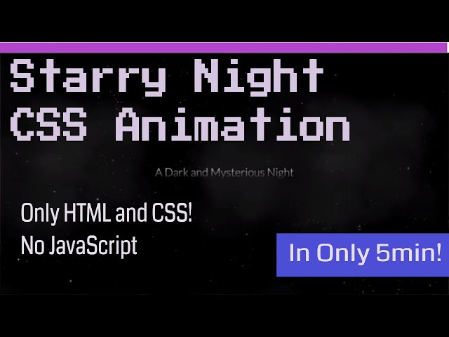 Code a Starry Night CSS Animation Background (Easy) | CSS for Beginners | 5min Tech Projects