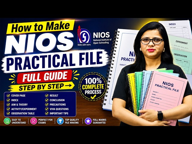 How to Make NIOS Practical File | Full Practical File Making Process 2026 |