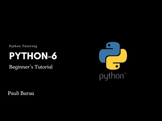 Python For Beginners - Part 6