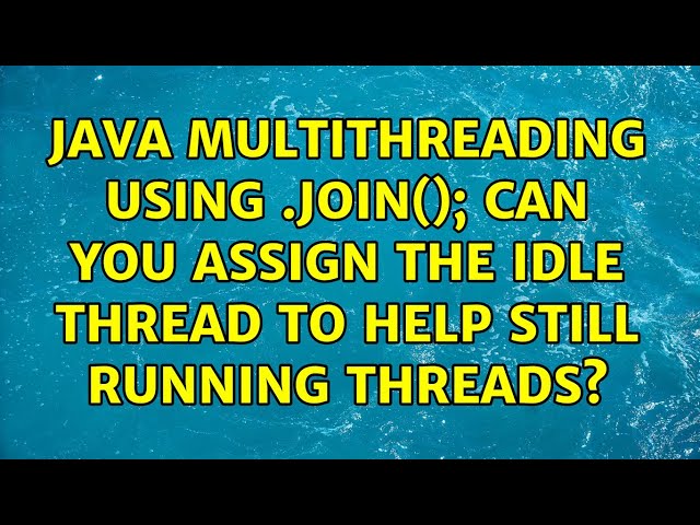 Java multithreading using .join(); Can you assign the idle thread to help still running threads?