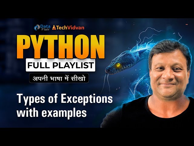 Types of Exceptions in Python | Base Exception in Python | Python Tutorial for Beginners in Hindi