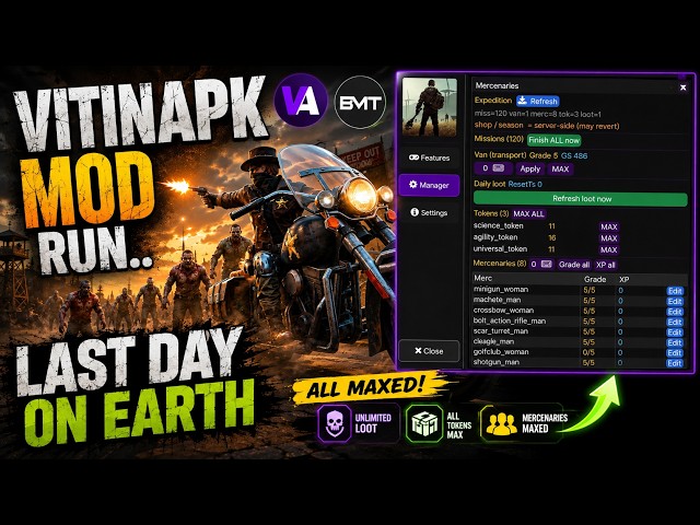 New Vitinapk Mod Run | Last Day On Earth MOD Menu | LINK ⤋