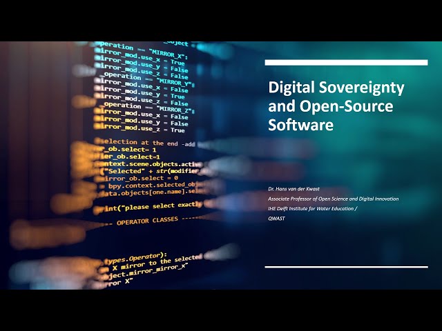 Digital Sovereignty and Open Source Software for Geo