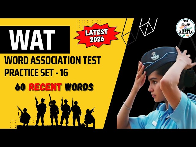 WAT Practice Set - 16 | SSB Interview | Word Association Test | SSB Squad
