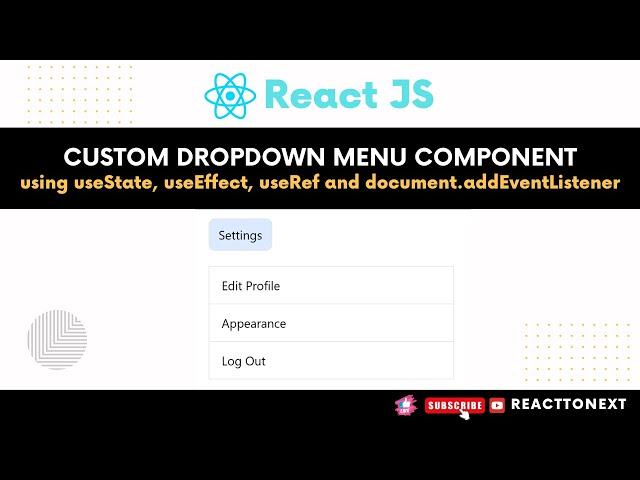 Create a Custom Dropdown Menu in React JS