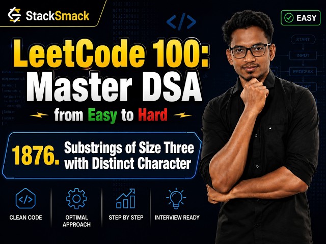 "LeetCode 1876.Solved!" Substrings of Size Three with Distinct Characters | Java | Easy DSA #explore