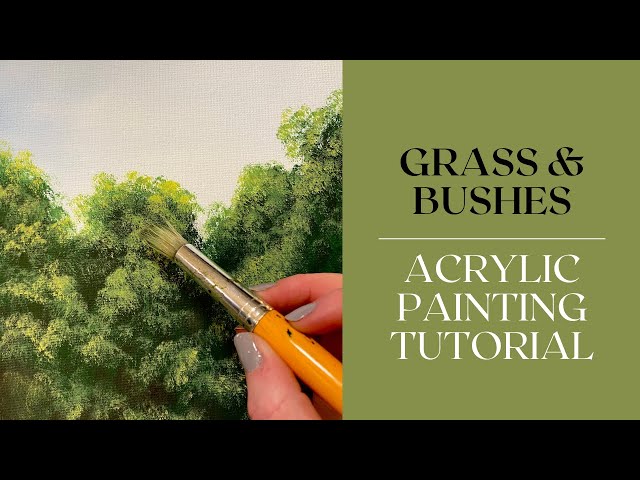 Easy BUSHES - Acrylic painting tutorial